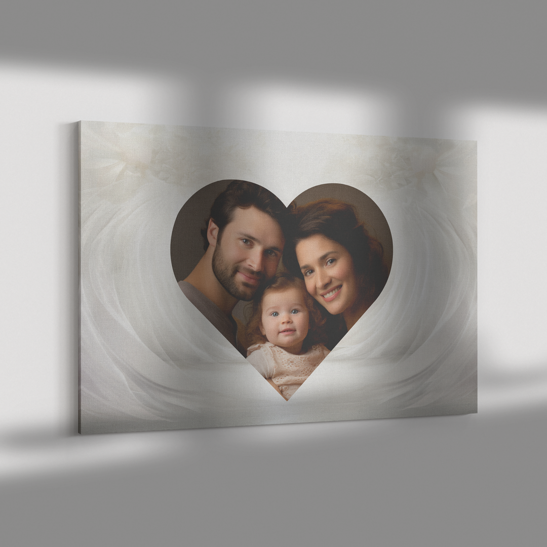 horizontal heart shaped custom portrait Wall Art AnywherePOD 20x30 1.25