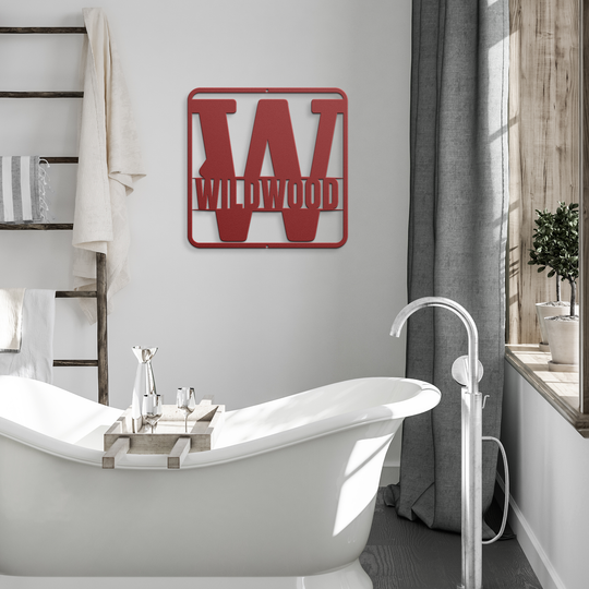 split monogram W PERSONALIZED - Tailored Wall Expressions
