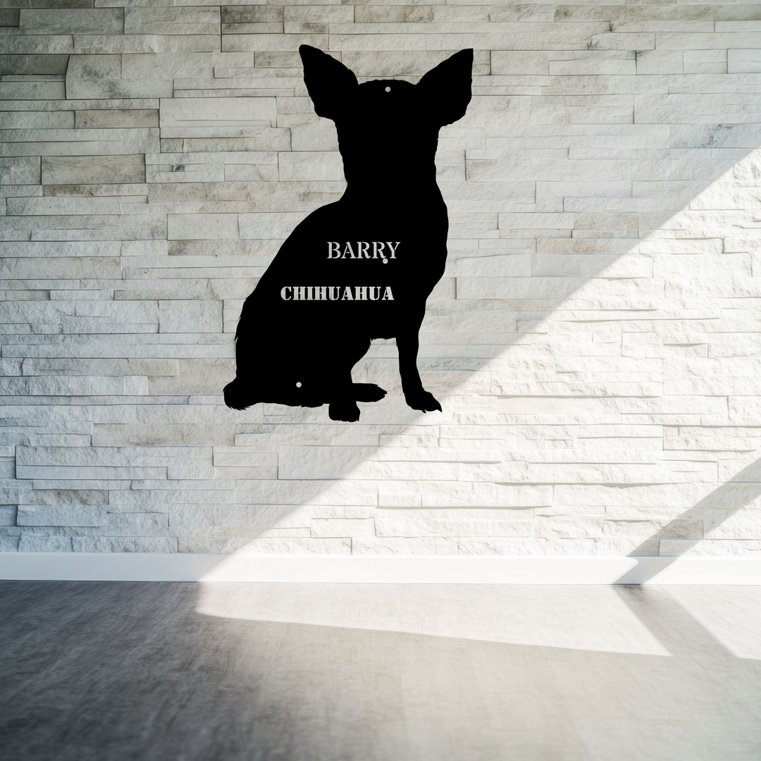 Chihuahua Metal Sign - Personalized Dog Wall Art
