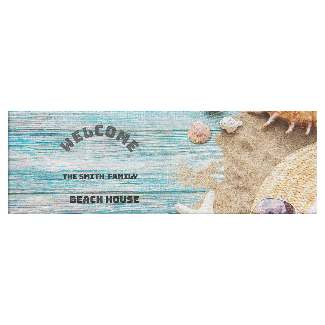 Panoramic Canvas Beach house sign