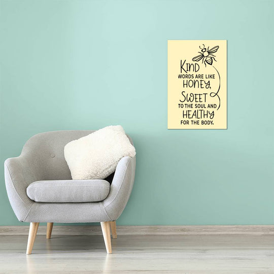 Inspirational Bee Metal Art Print - High Gloss Wall Decor