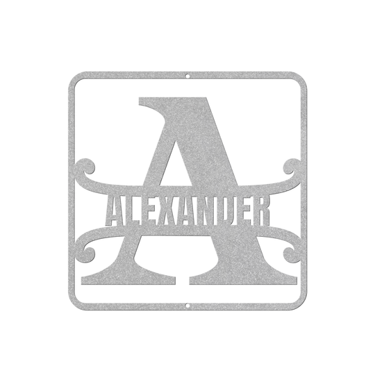 Personalized A  Metal Monogram Sign - Initial Decor
