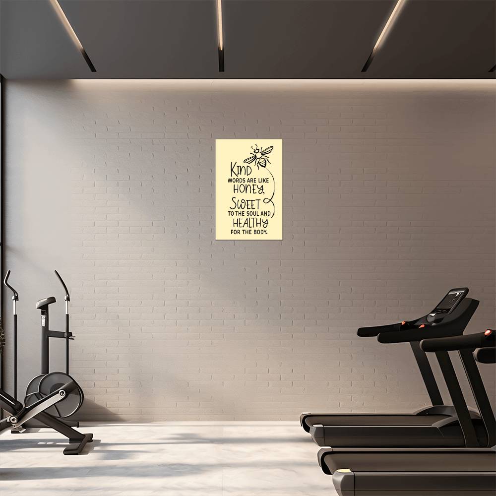 Inspirational Bee Metal Art Print - High Gloss Wall Decor