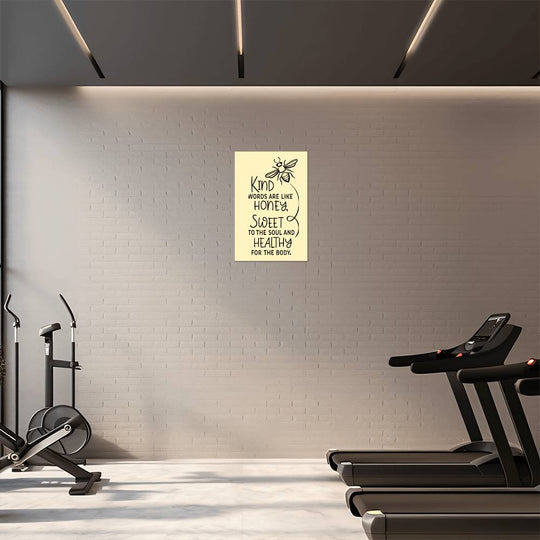 Inspirational Bee Metal Art Print - High Gloss Wall Decor