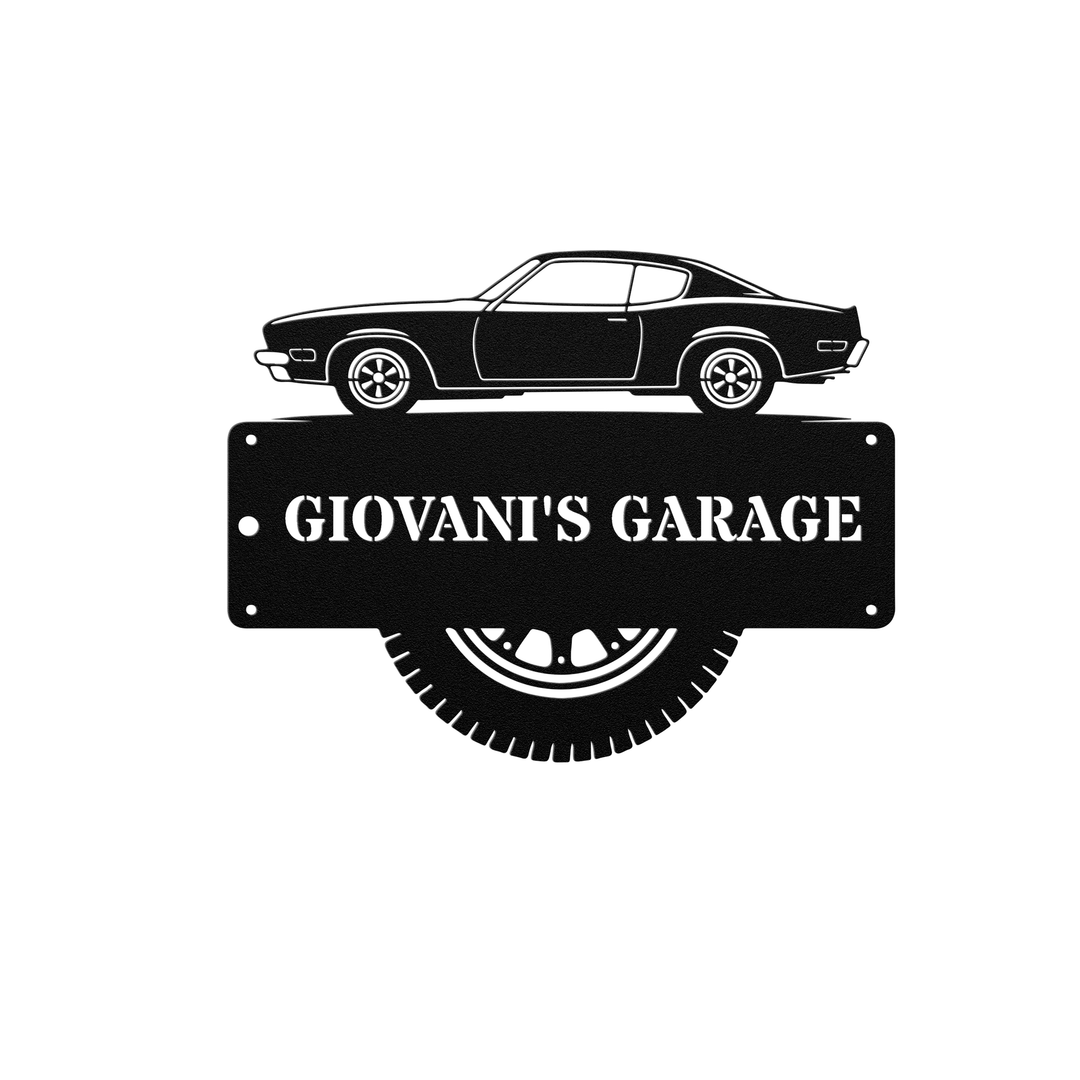 Custom Metal Garage Sign - Personalized Car Decor
