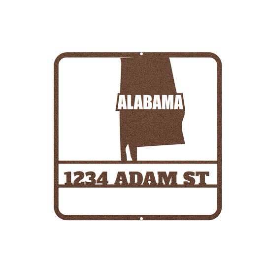 Alabama Customized Metal state map, personalized