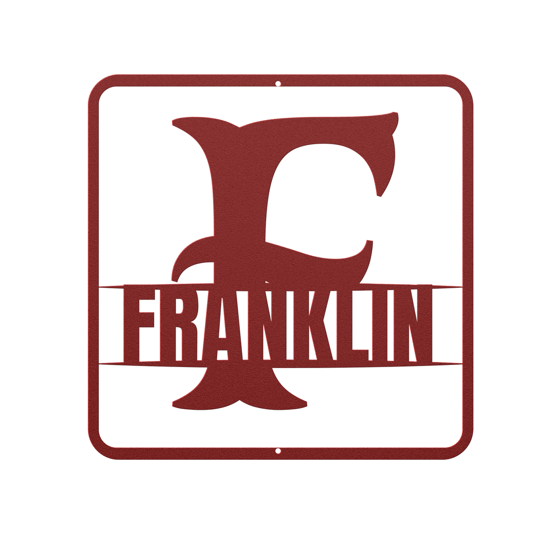 split monogram F PERSONALIZED