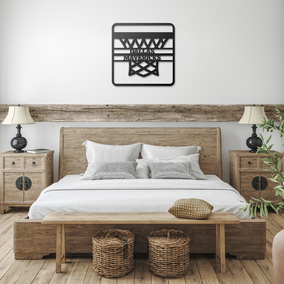 Customizable Metal Basketball Hoop Wall Art