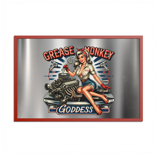 Grease Monkey Goddess Retro Auto Art Print