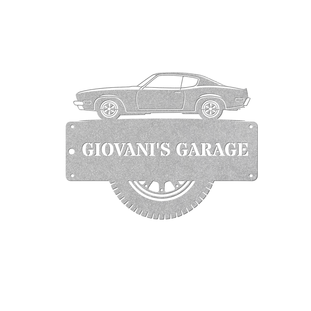 Custom Metal Garage Sign - Personalized Car Decor