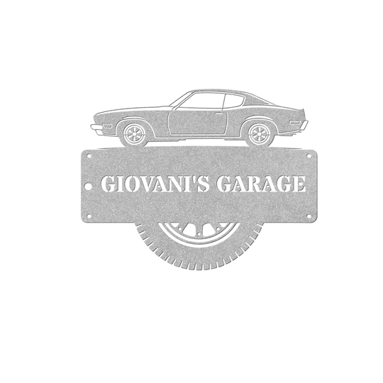 Custom Metal Garage Sign - Personalized Car Decor