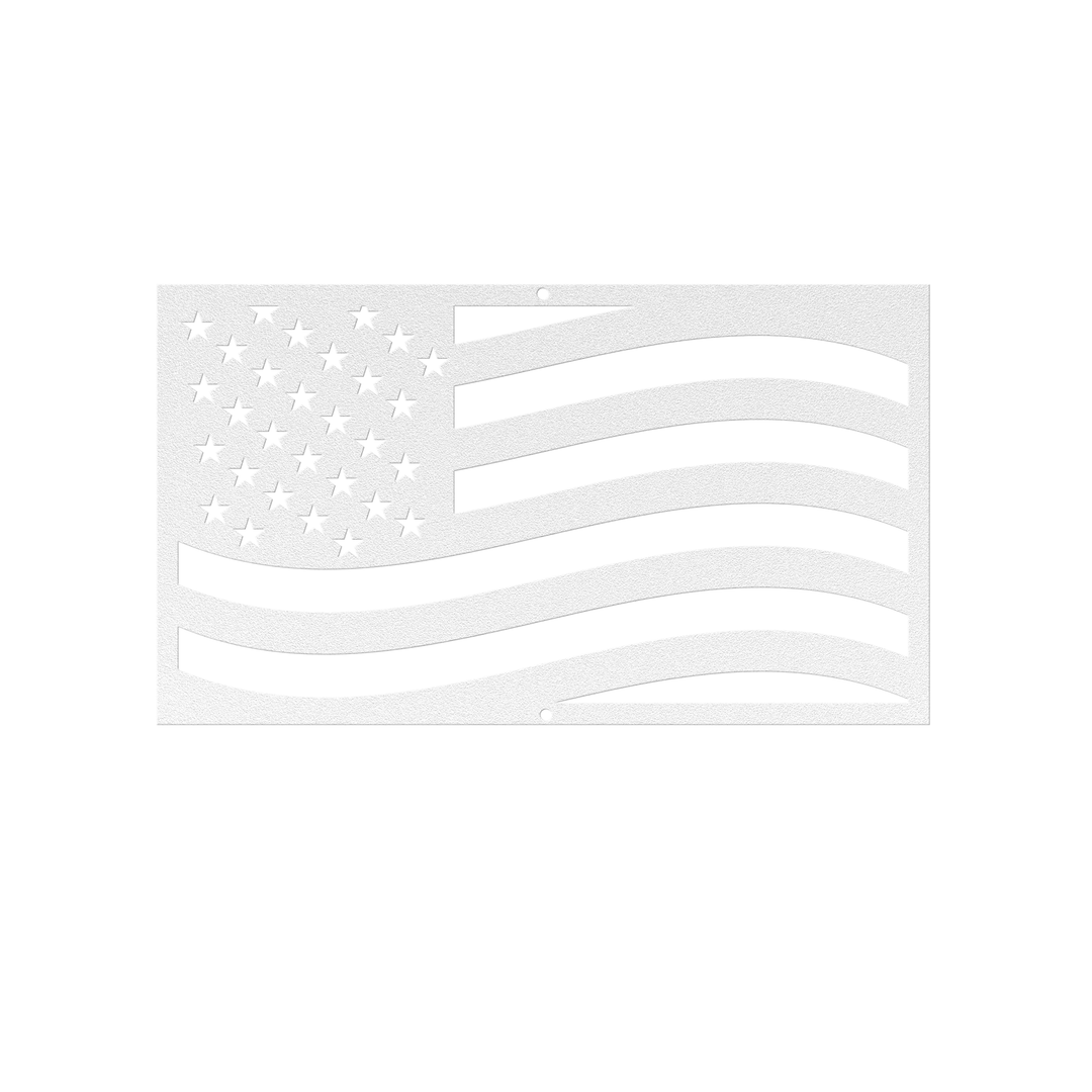 Die-Cut Metal Signs USA Waving Flag