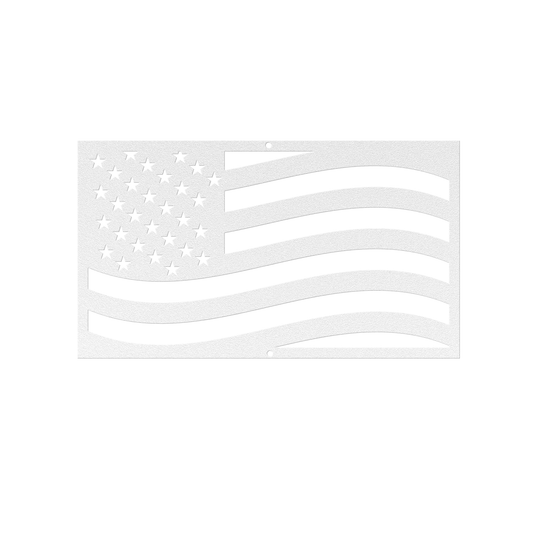 Die-Cut Metal Signs USA Waving Flag