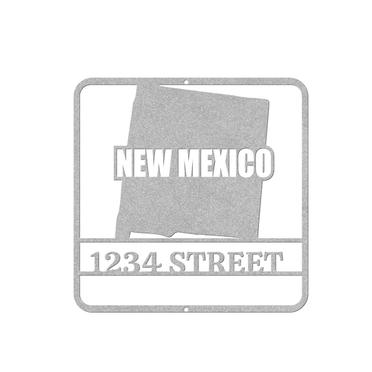 Die-Cut Metal Signs custom map of NEW MEXICO PERSONALIZED