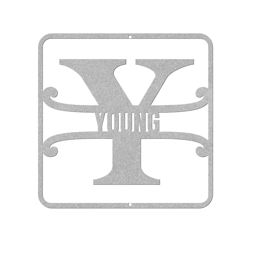 split monogram Y PERSONALIZED - Tailored Wall Expressions