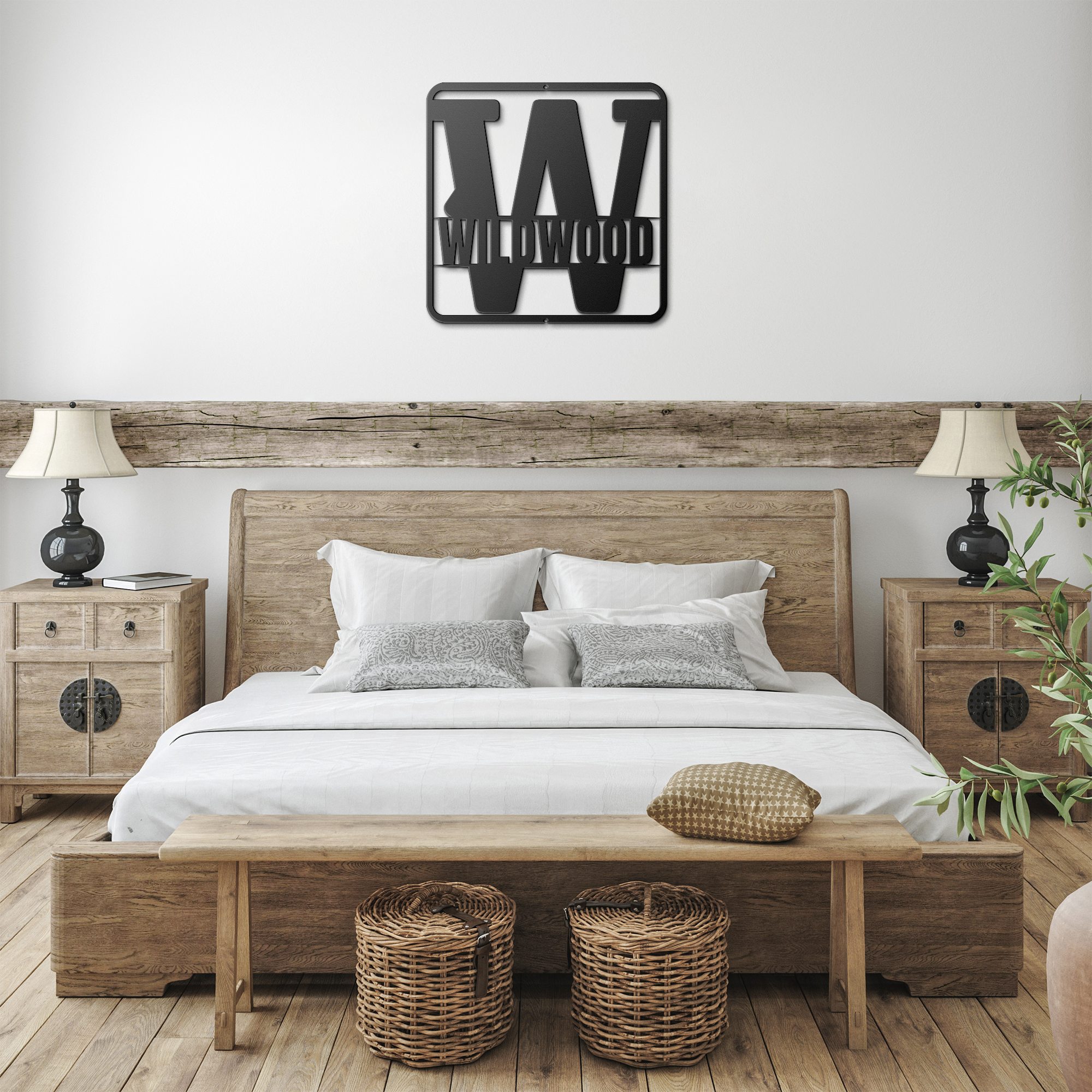 split monogram W PERSONALIZED - Tailored Wall Expressions