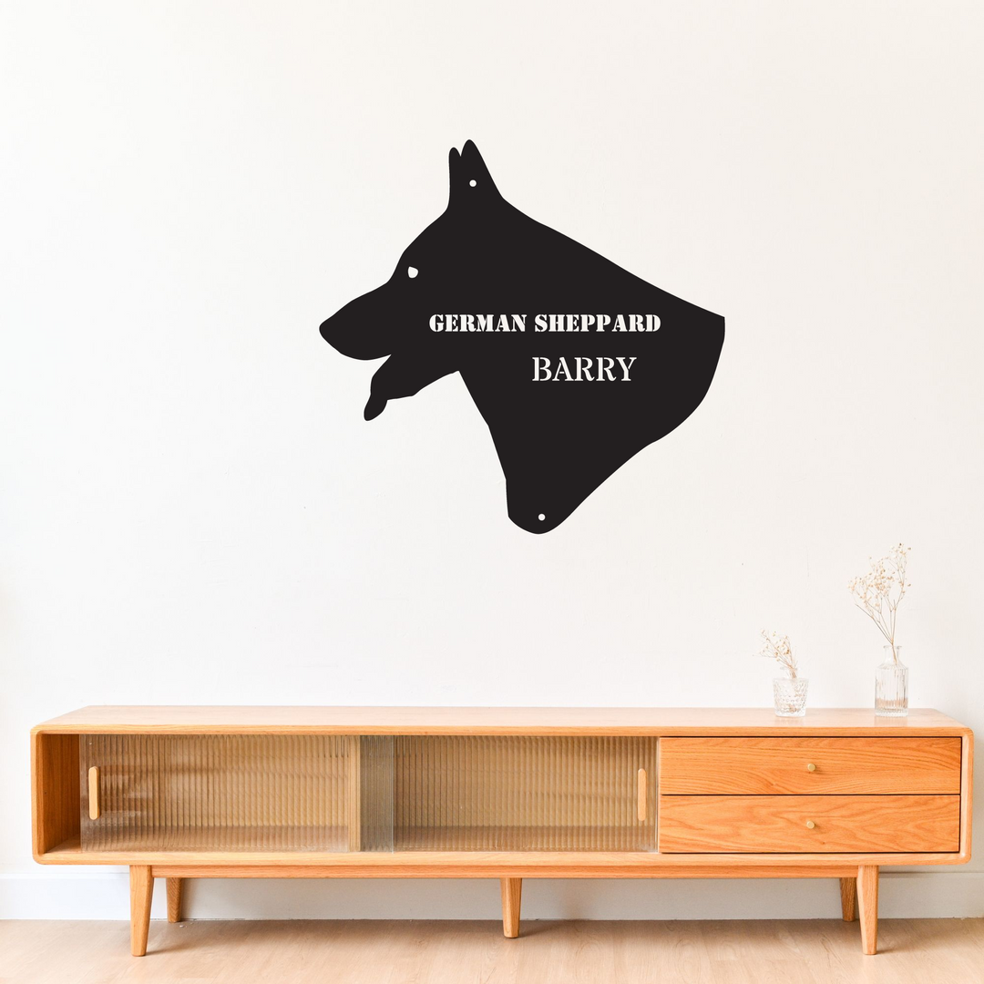 German Shepherd Metal Sign - Personalized Pet Wall Art