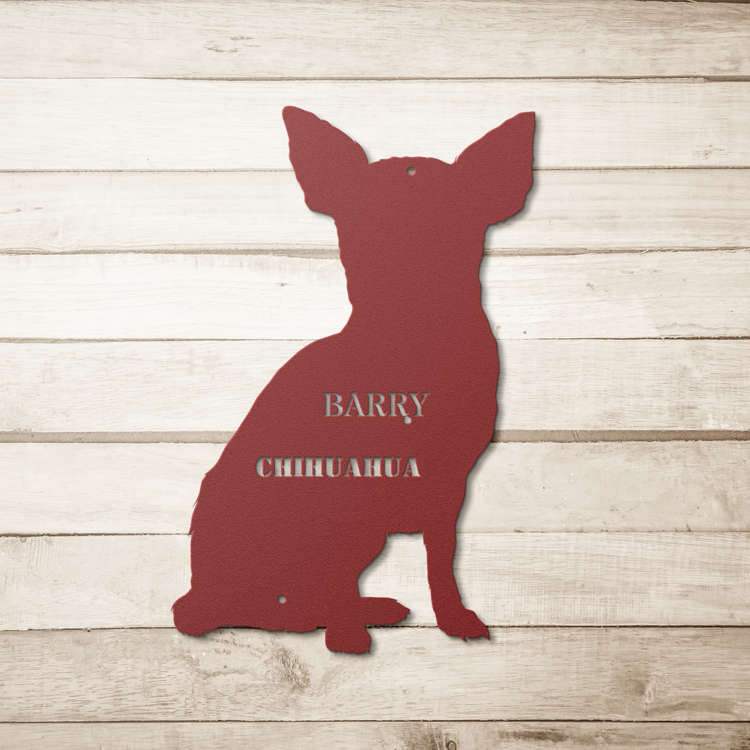 Chihuahua Metal Sign - Personalized Dog Wall Art