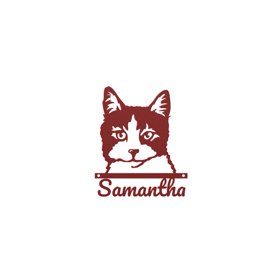 Personalized Cat Lover Metal Sign - Custom Pet Wall Art