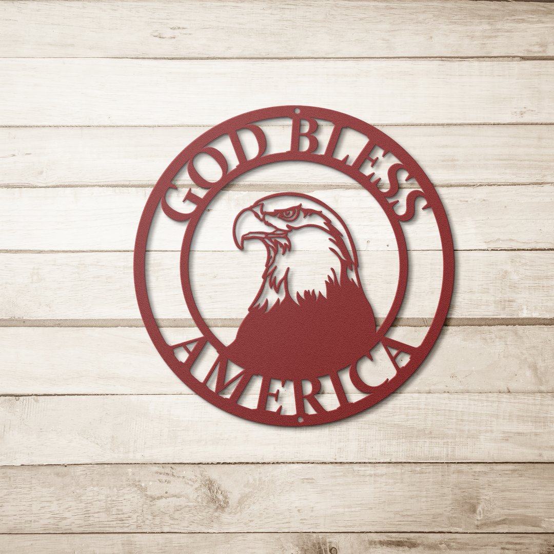Bald Eagle Metal decor featuring a patriotic design
