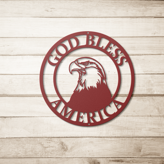 Bald Eagle Metal decor featuring a patriotic design