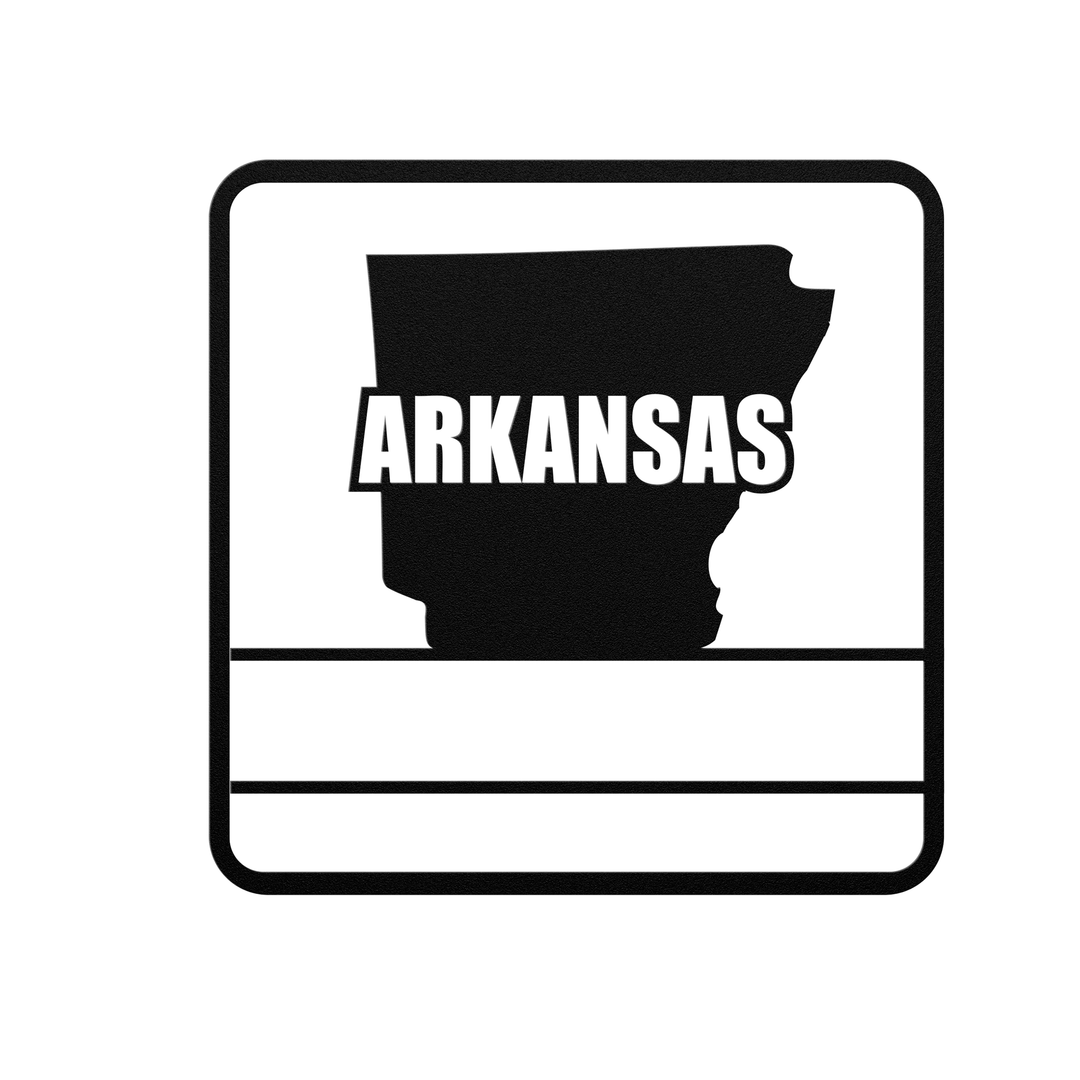 Die-Cut Metal Signs custom map of Arkansas