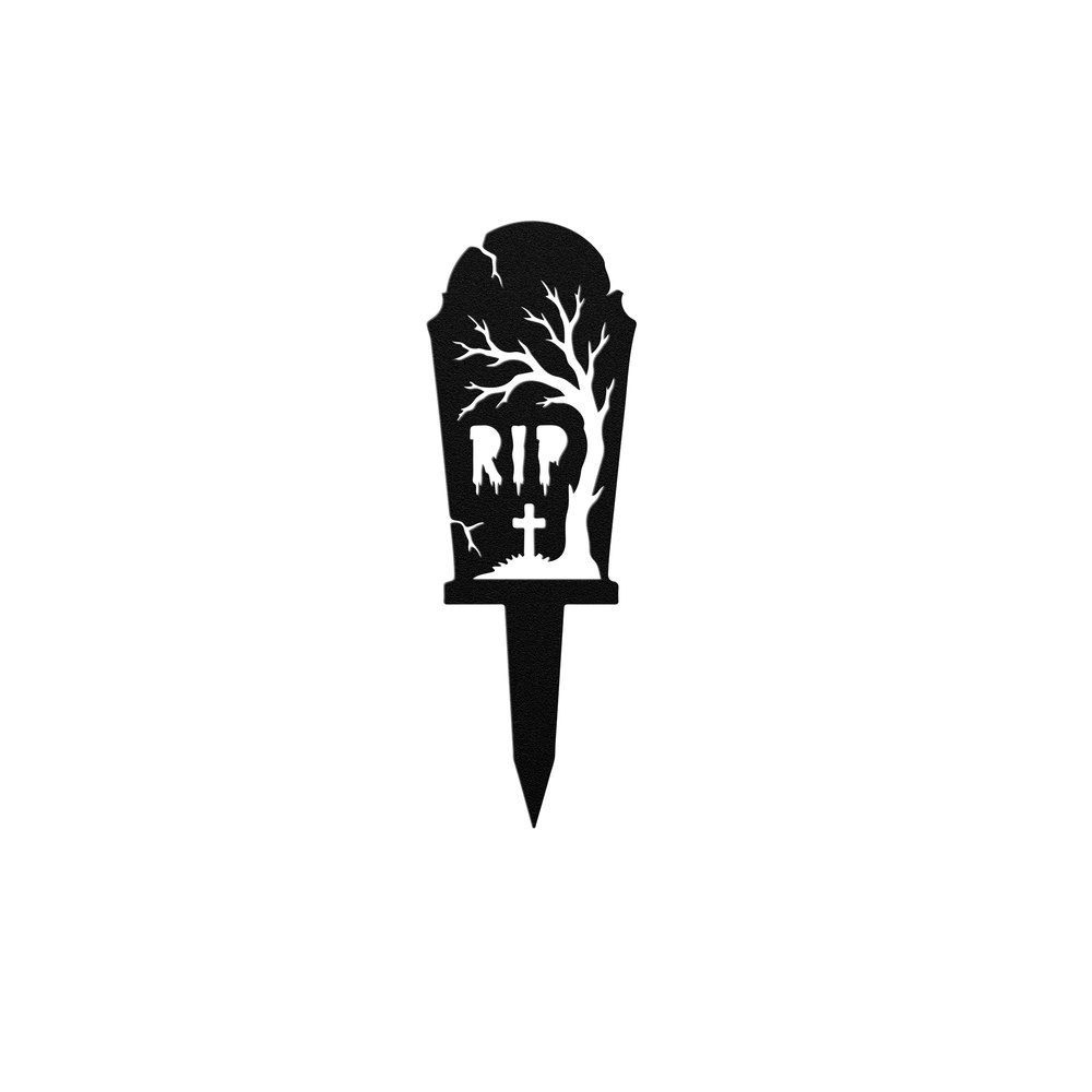 Halloween Graveyard Garden Stake with RIP Tombstone Design