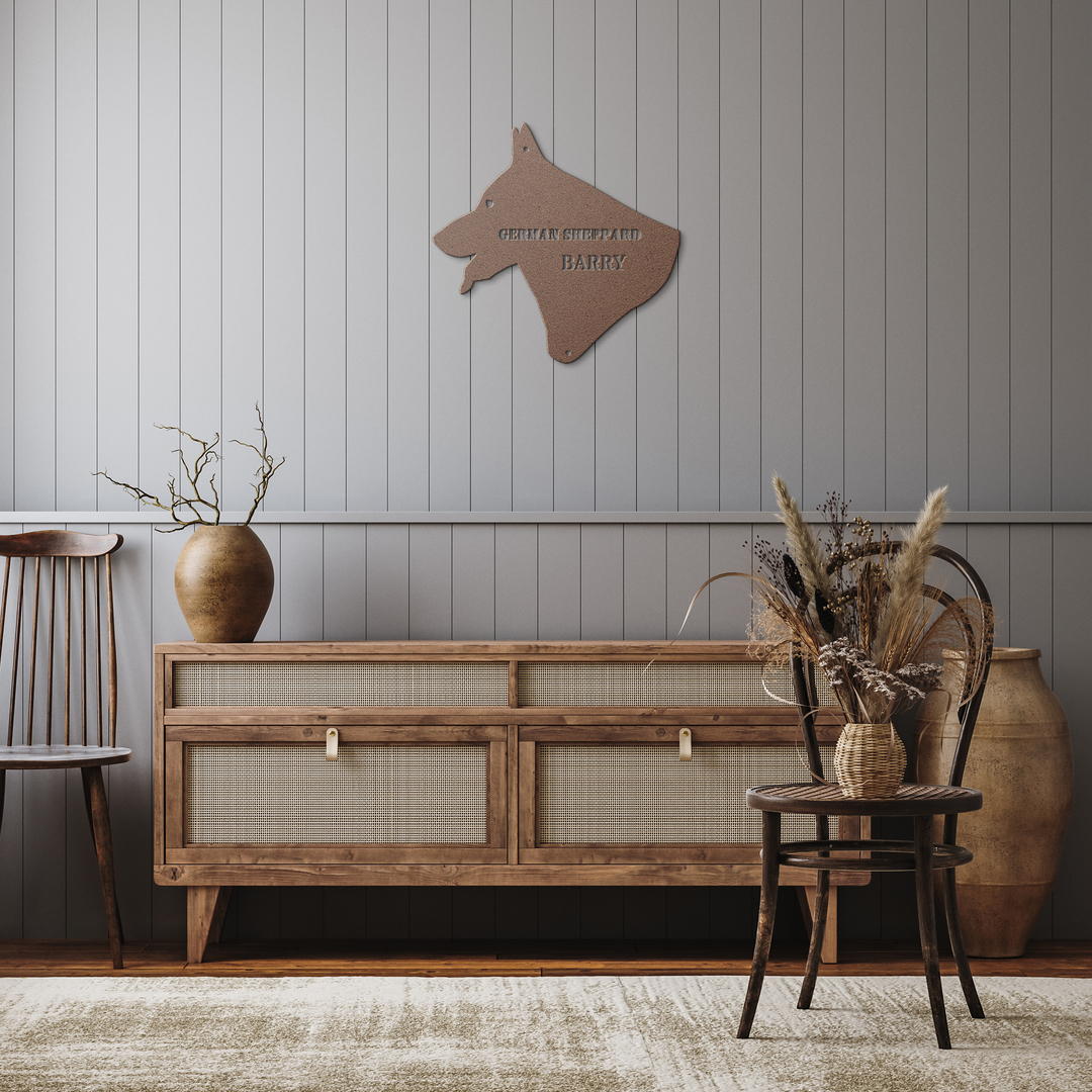 German Shepherd Metal Sign - Personalized Pet Wall Art