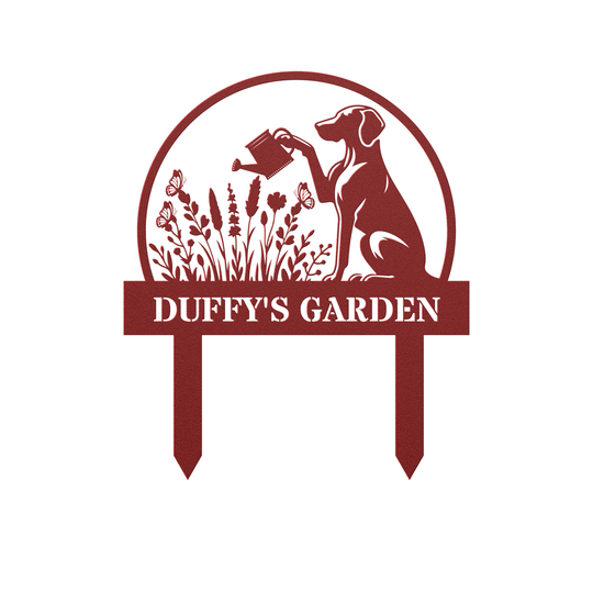 Custom Dog Garden Stake - Personalized Outdoor Decor