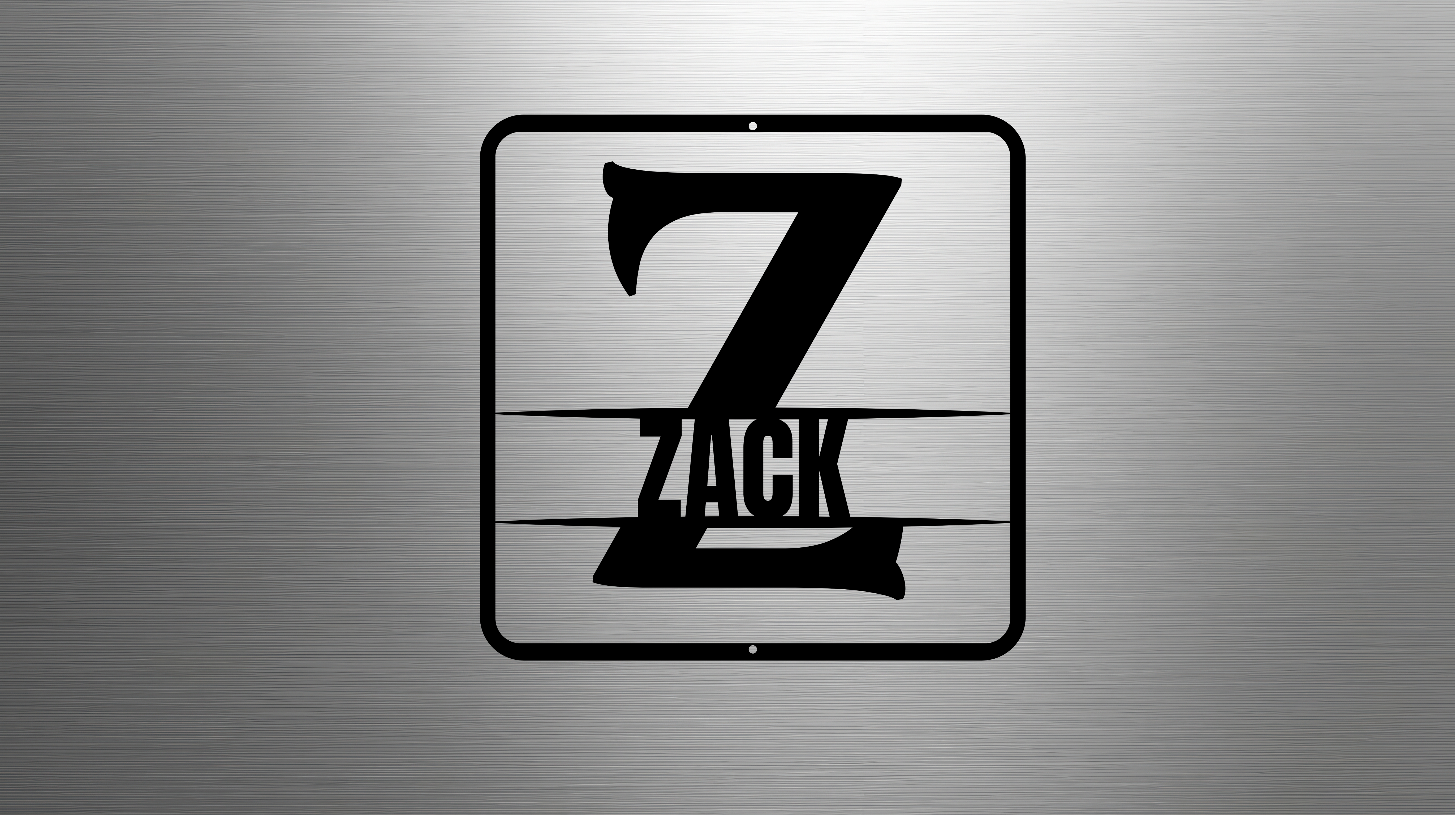 Custom Metal Wall Art - Personalized Initial Sign Z monogram - Tailored Wall Expressions