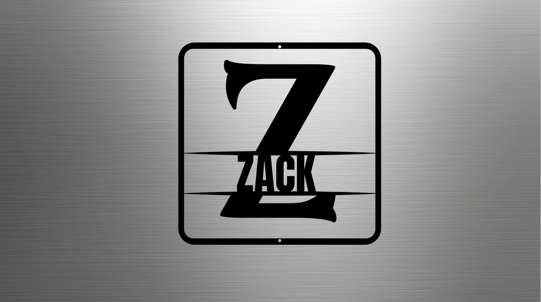 Custom Metal Wall Art - Personalized Initial Sign Z monogram - Tailored Wall Expressions