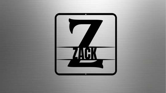 Custom Metal Wall Art - Personalized Initial Sign Z monogram - Tailored Wall Expressions
