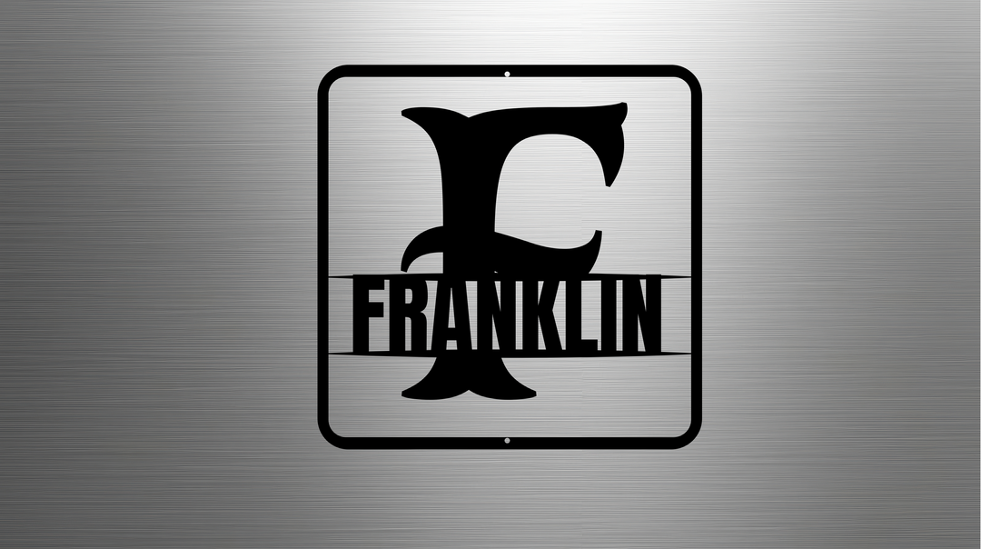 split monogram F PERSONALIZED