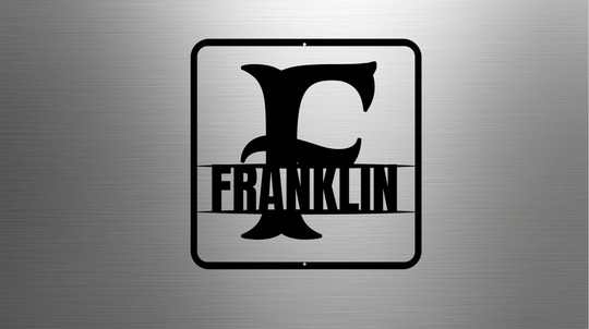 split monogram F PERSONALIZED