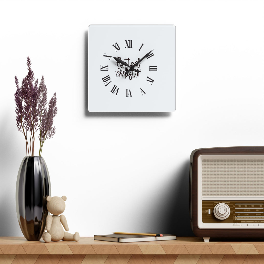 Acrylic Wall Clock with inspirational quote