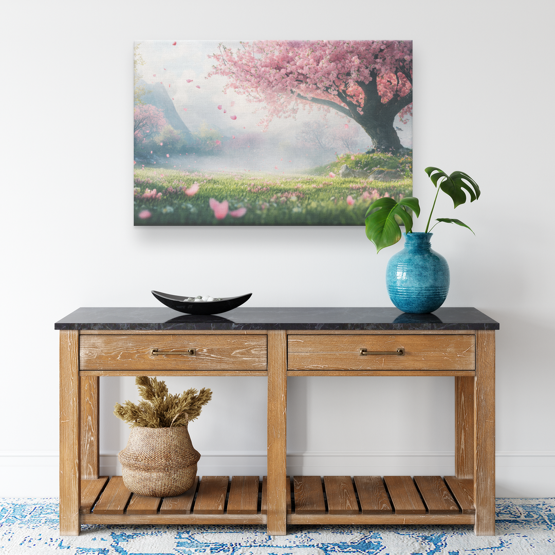 Asian Cherry Blossom Canvas Wall Art Canvas AnywherePOD