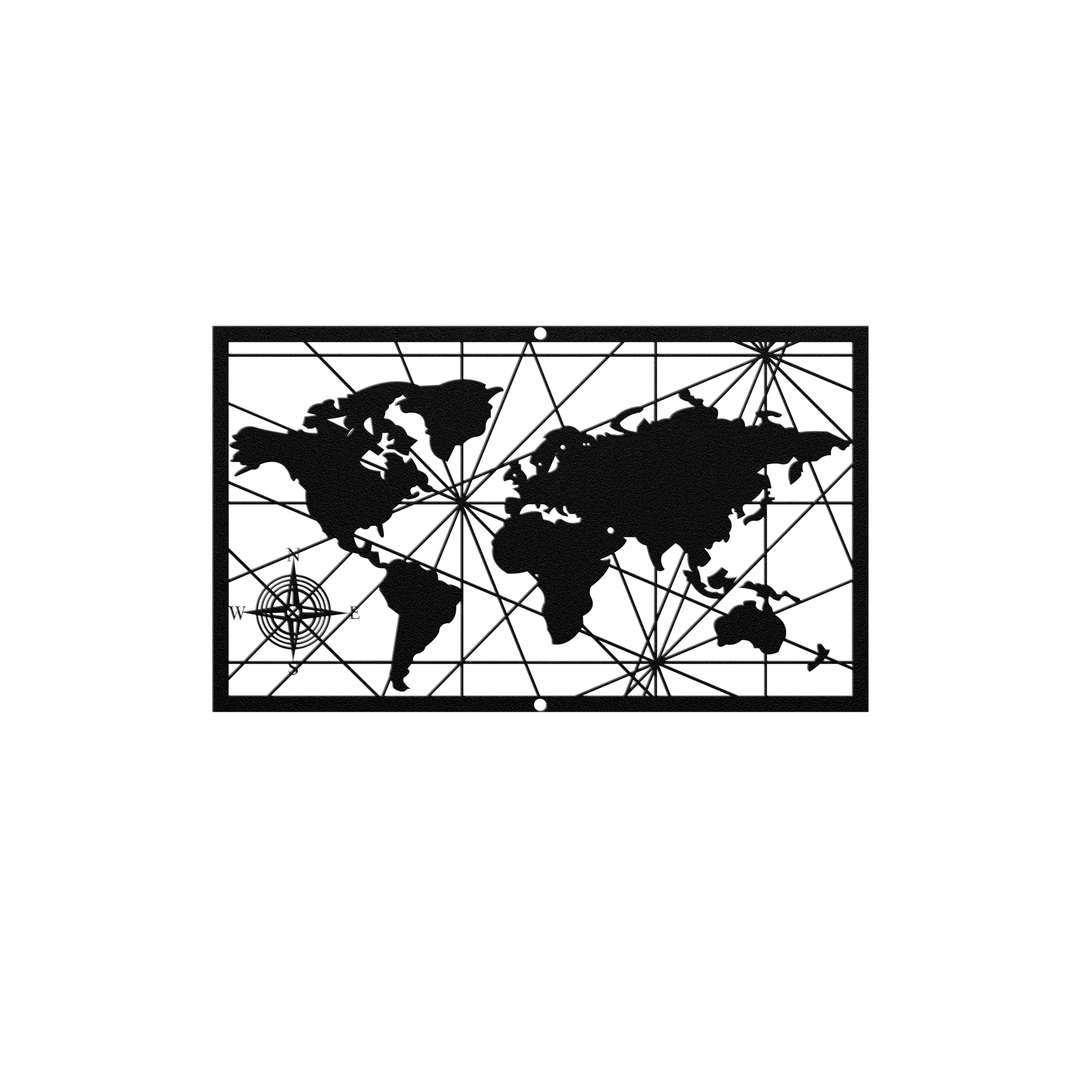 World Map, Travel decor,mancave,bar,office,basement Livingroom metal decor