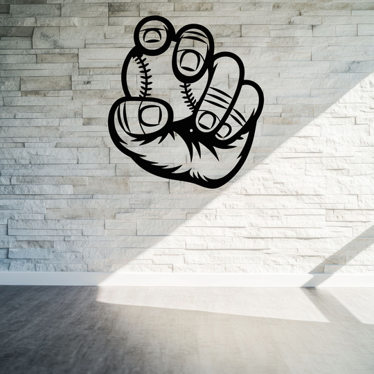 Baseball Wall Art - Metal Sign Decor for Sports Enthusiasts