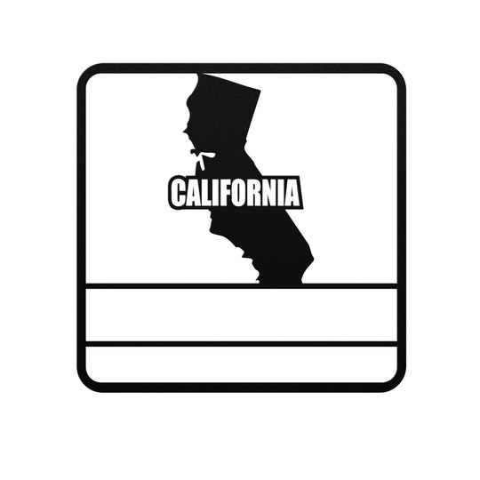 Die-Cut Metal Signs custom map of california