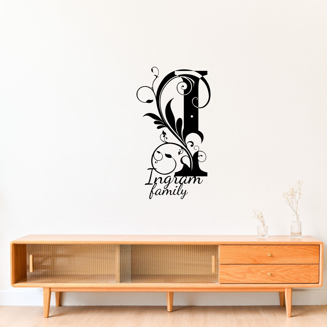 I metal monogram Personalized Metal Sign - Family Name Wall Art