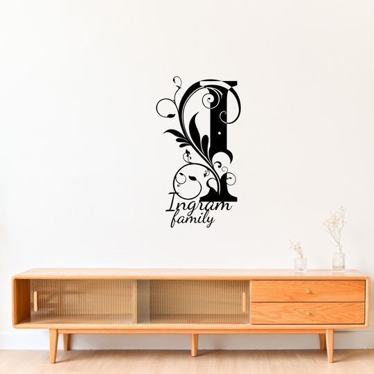 I metal monogram Personalized Metal Sign - Family Name Wall Art