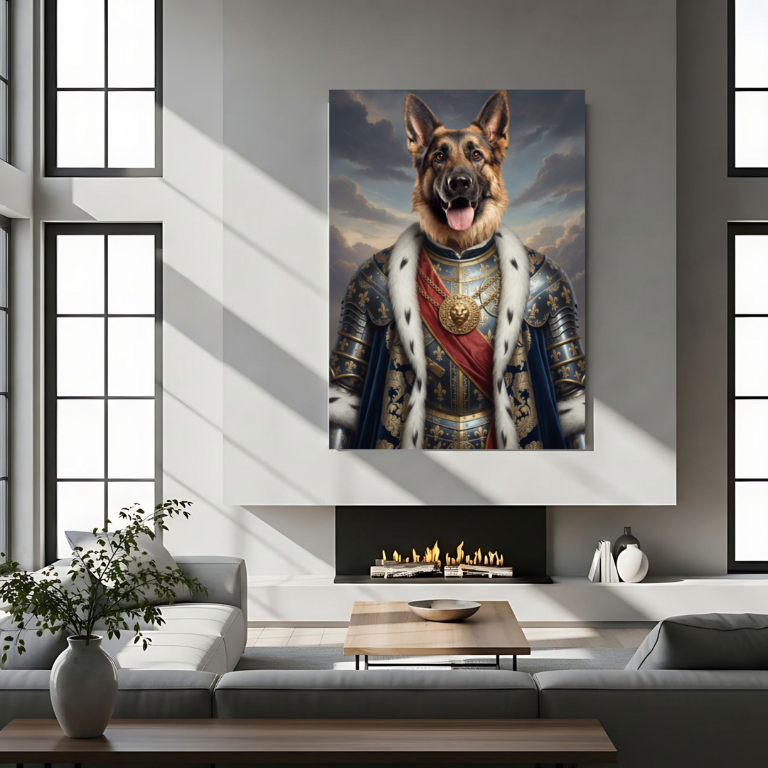 Regal Dog Canvas Art – Noble Pet Portrait