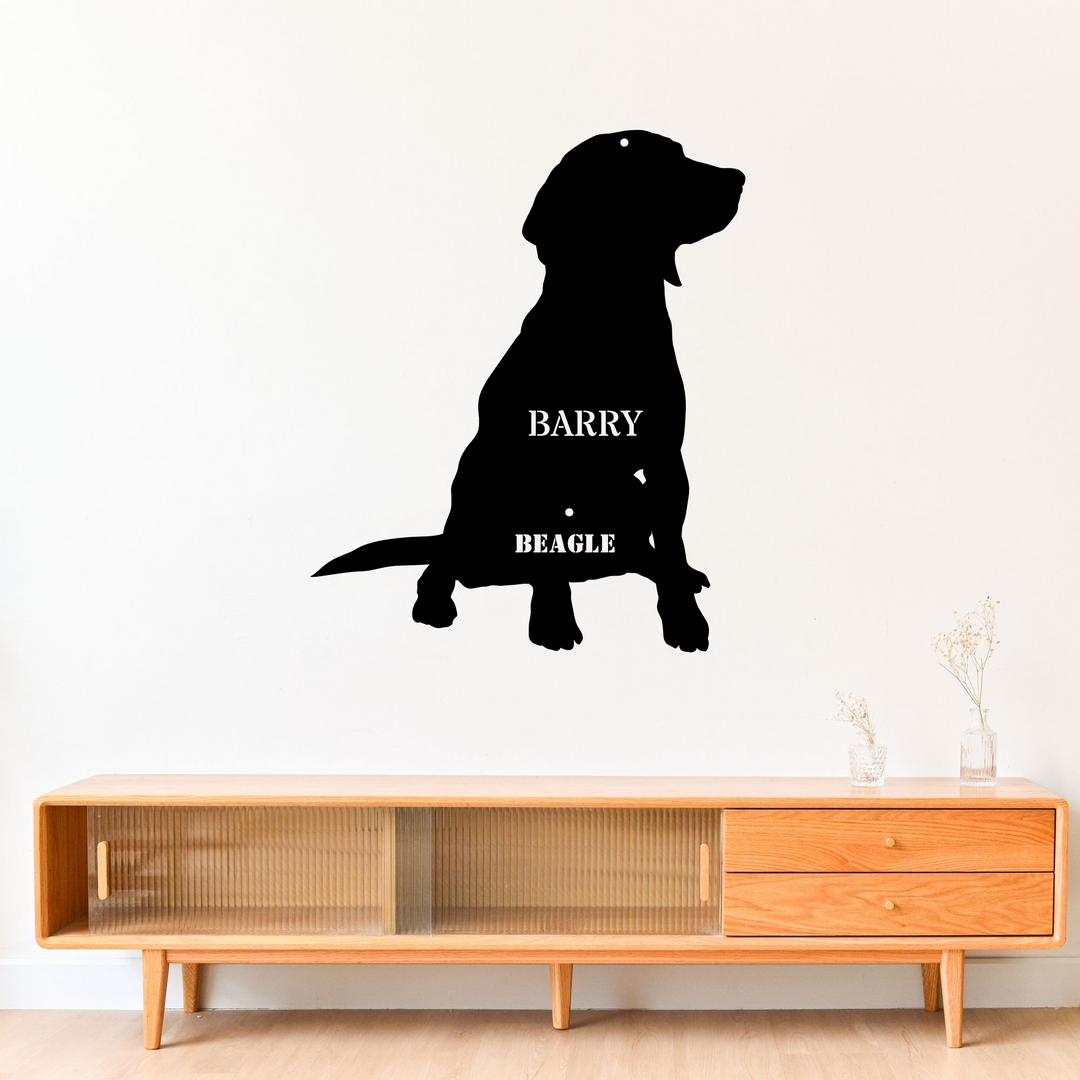Personalized Beagle Metal Sign - Custom Outdoor Home Decor