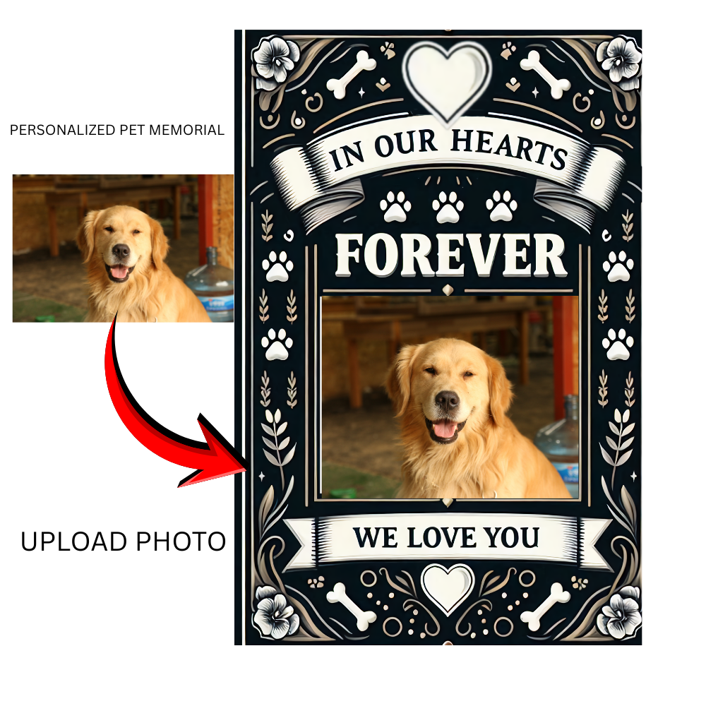 Dog Memorial Garden Banner, In Our Hearts Forever
