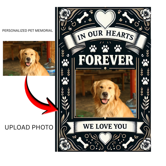 Dog Memorial Garden Banner, In Our Hearts Forever