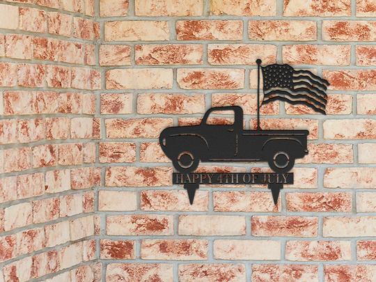 Die-Cut Metal Yard Sign, Independence, 4th of July