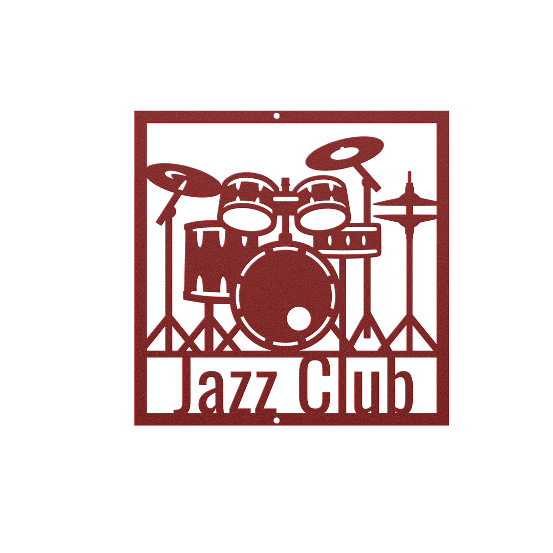 Jazz Club Metal Sign - Music Room Wall Art