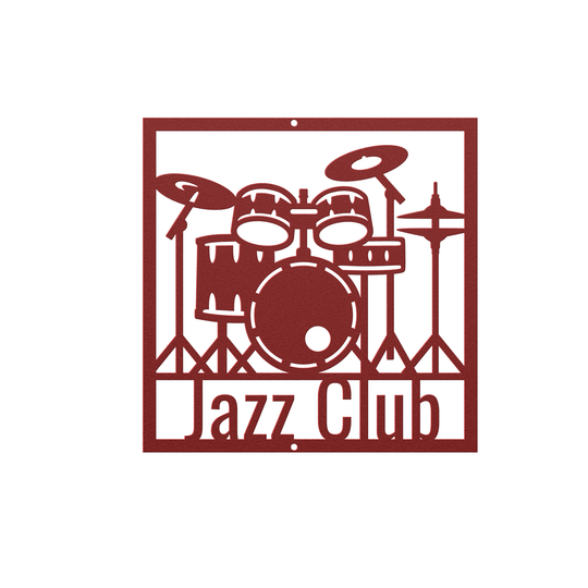 Jazz Club Metal Sign - Music Room Wall Art
