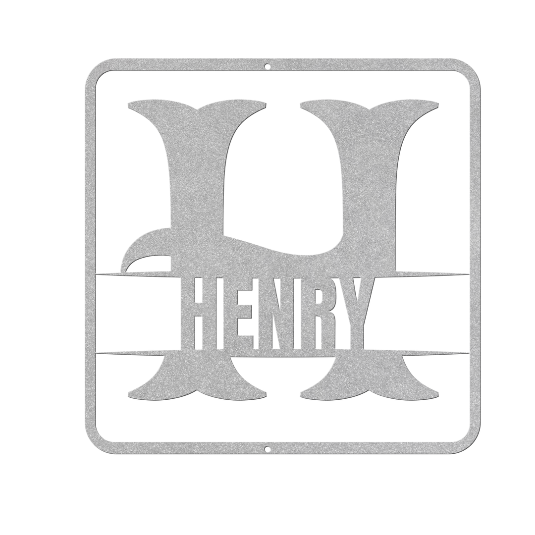 split monogram H PERSONALIZED