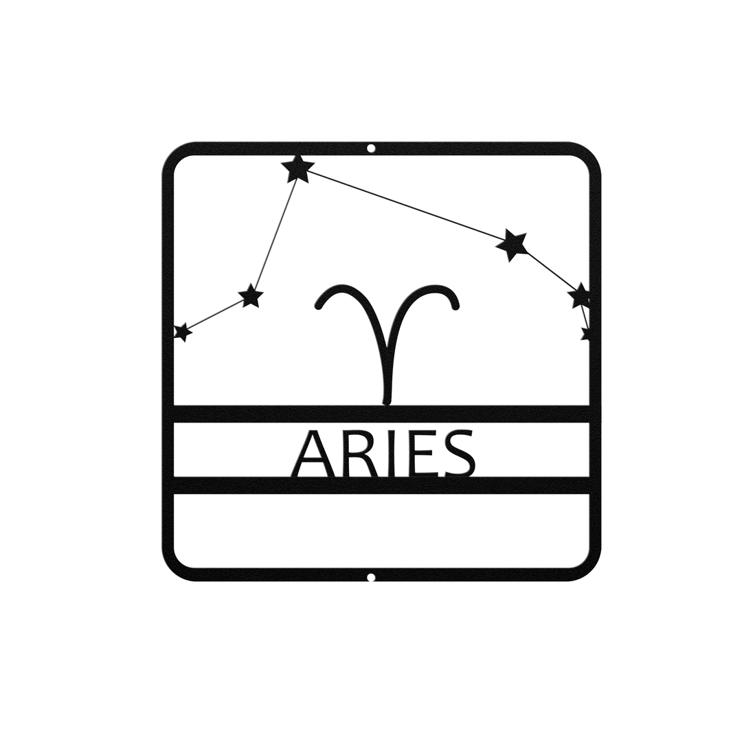 Zodiac Theme Metal Wall Art - Aries Constellation